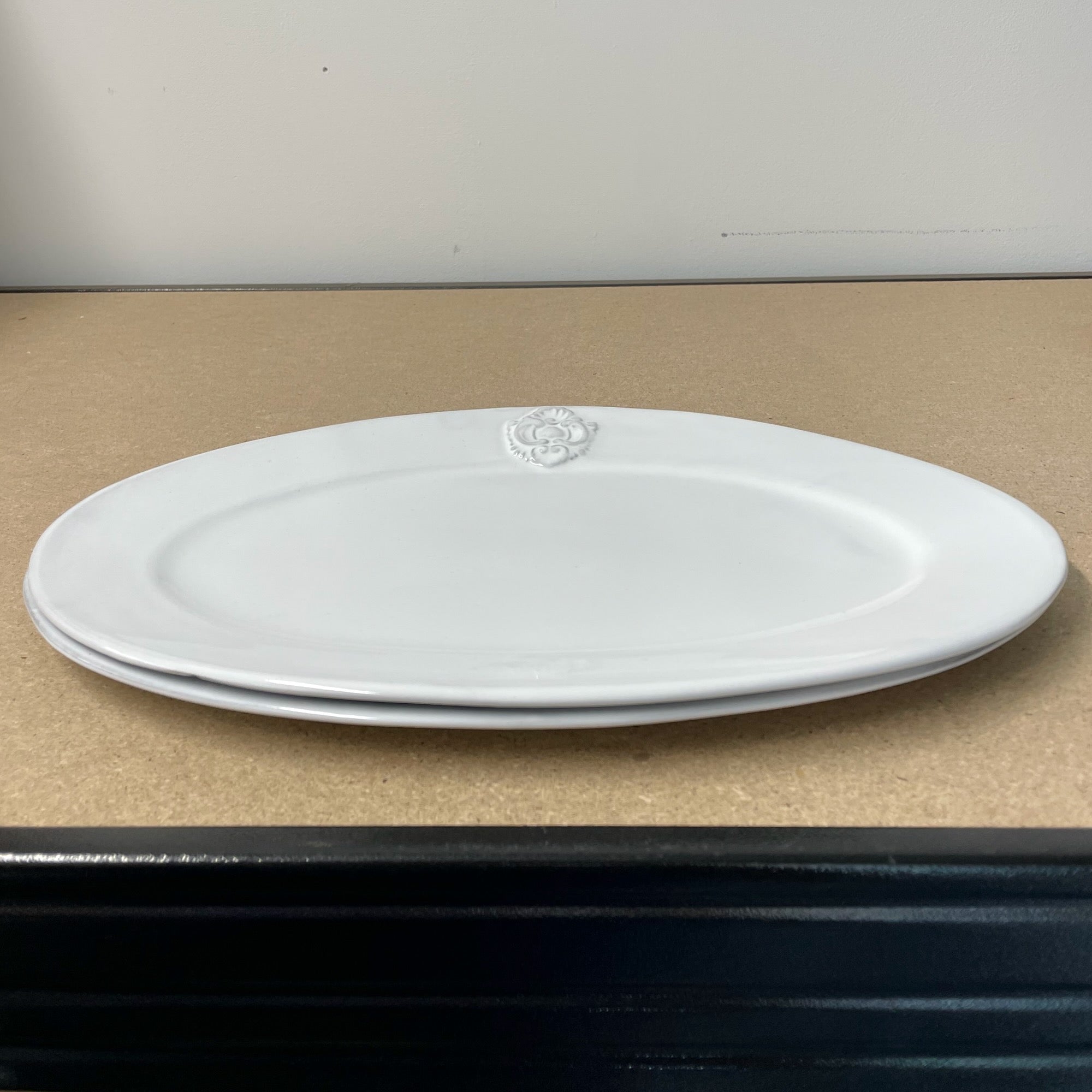 2 x Charles oval platter-33x23 H2-CARRON-Paris