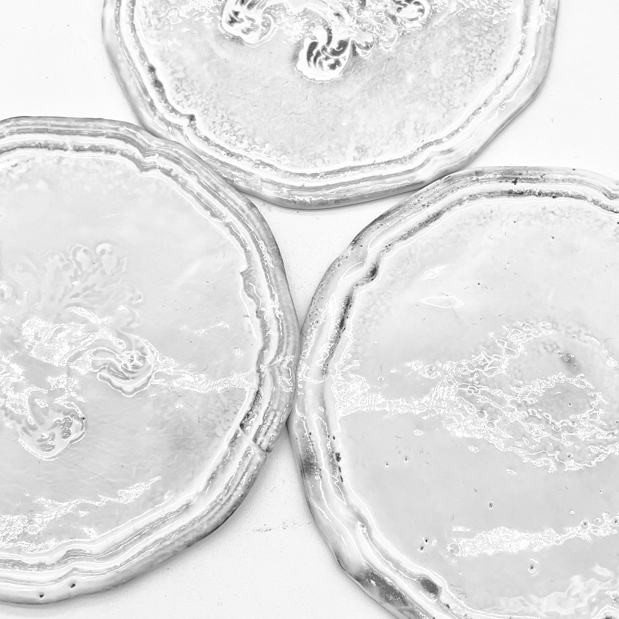 3 x Fleur de Lys coaster-CARRON-Paris