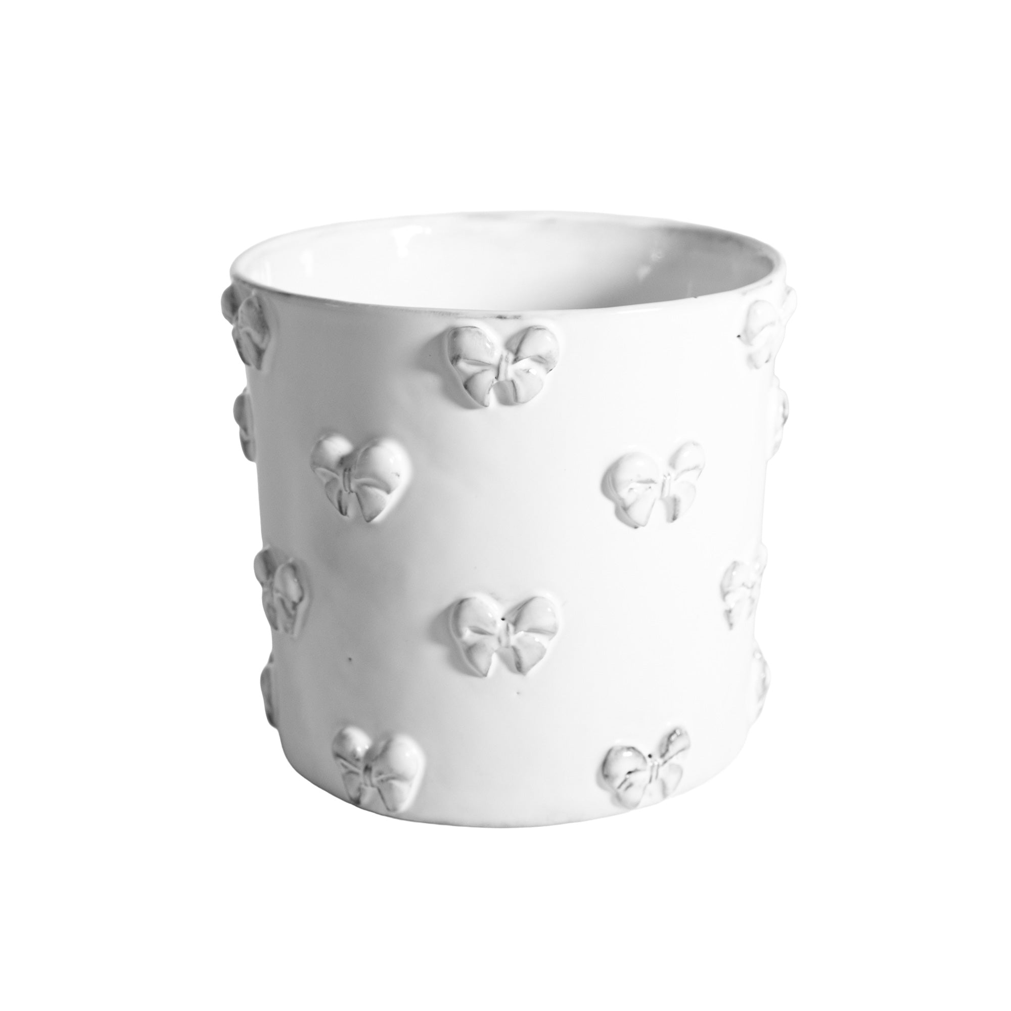 Nœud-Nœud tumbler on a table - handmade French earthenware by CARRON Paris