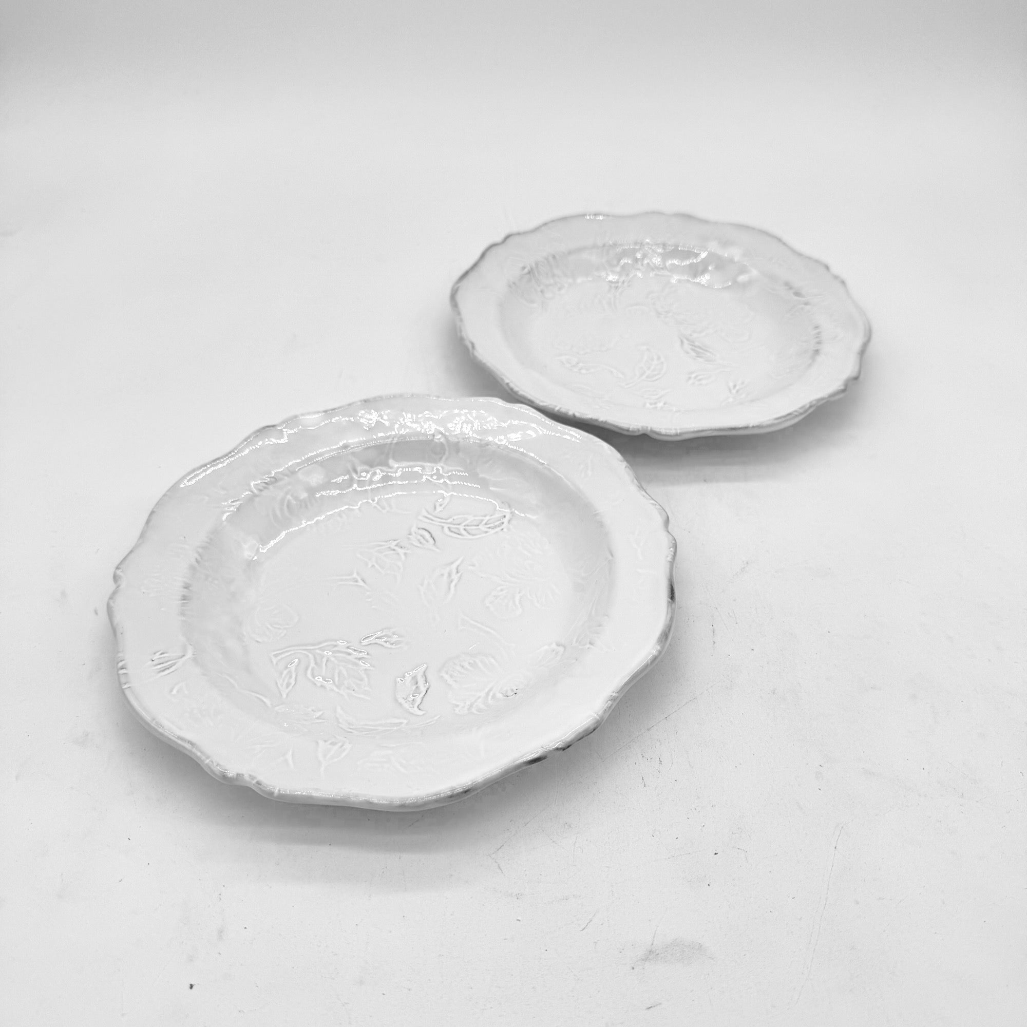 2 x Assiettes creuse Louis XV Pivoine