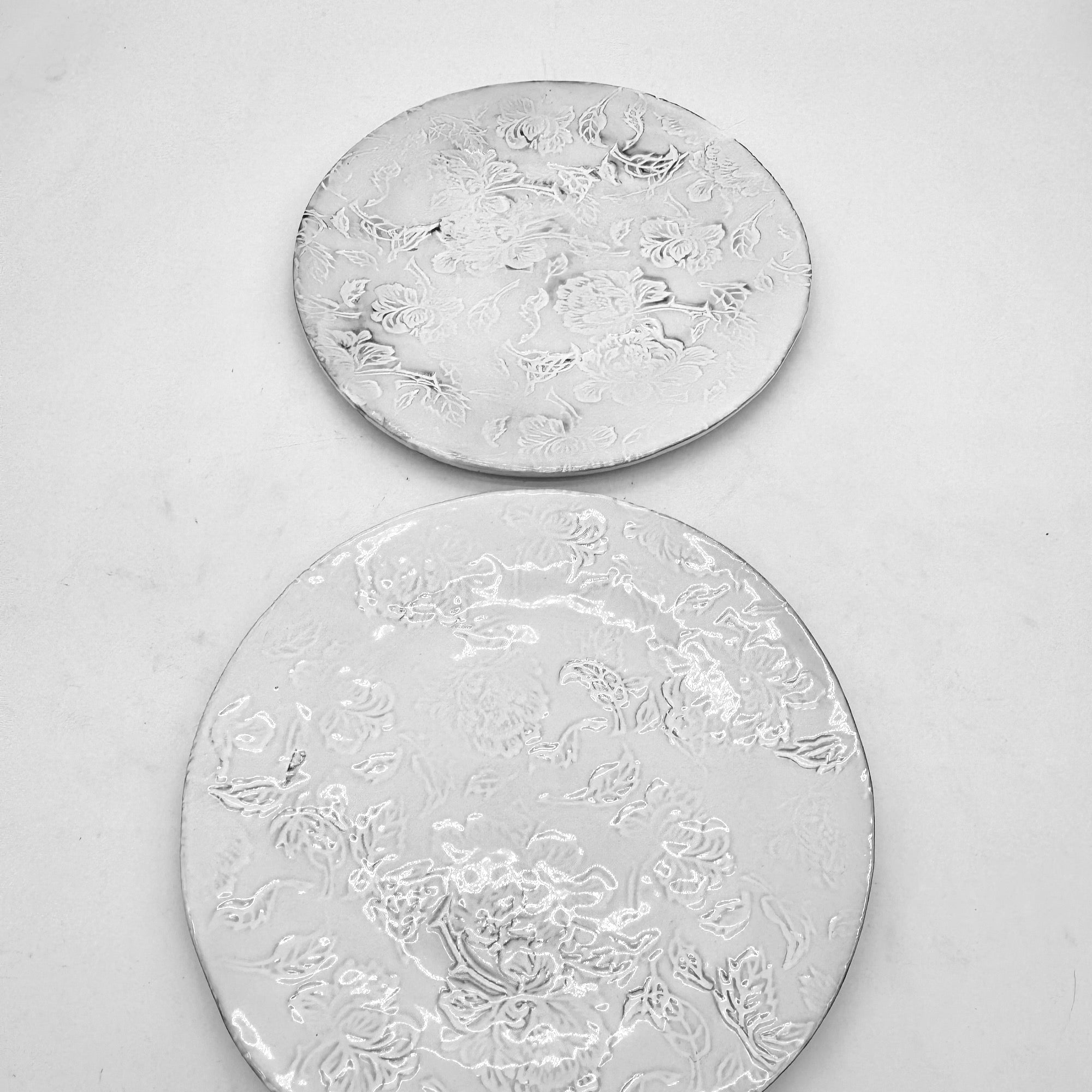 2x Assiette plate ⌀29 Pivoine