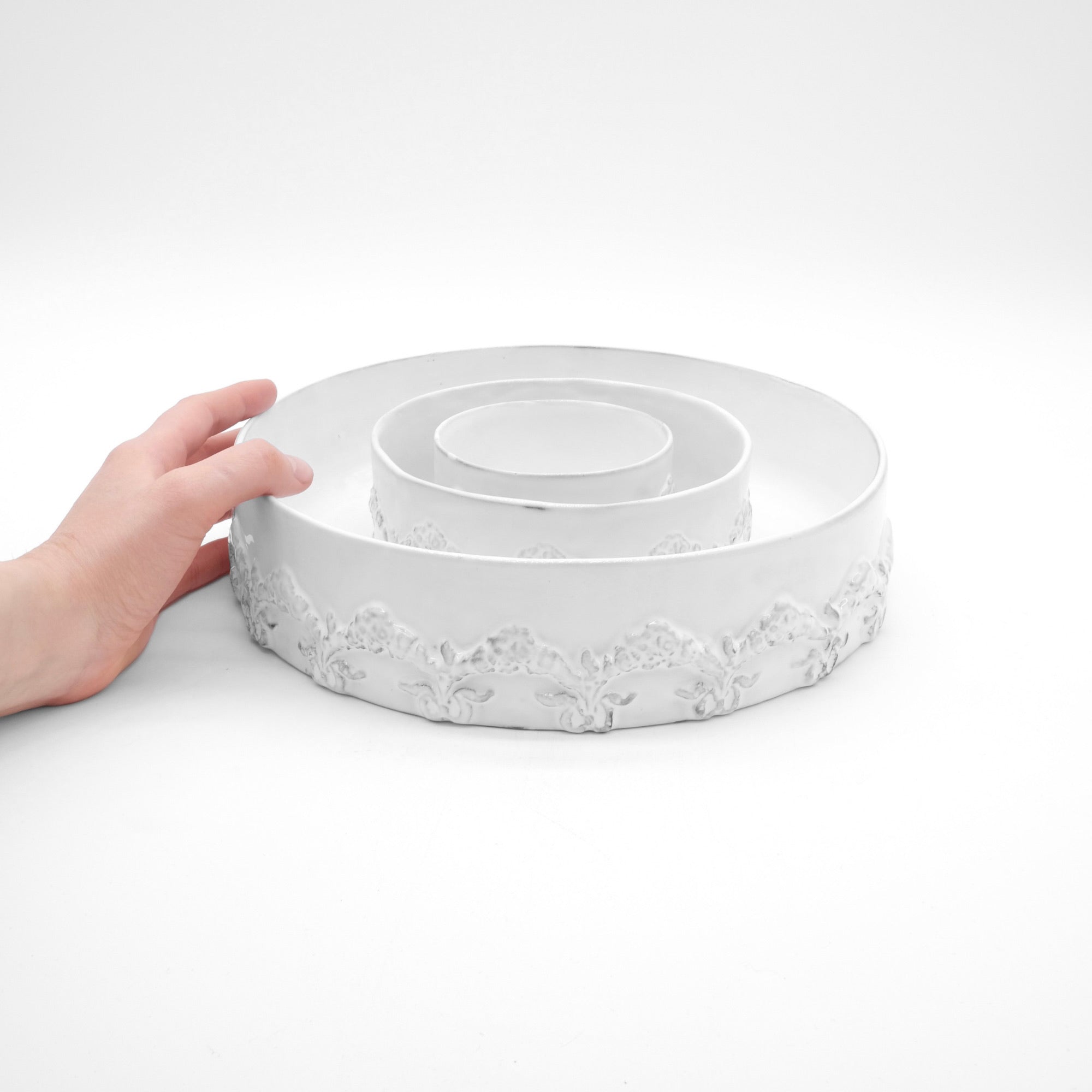 Couronne floral platter-CARRON-Paris