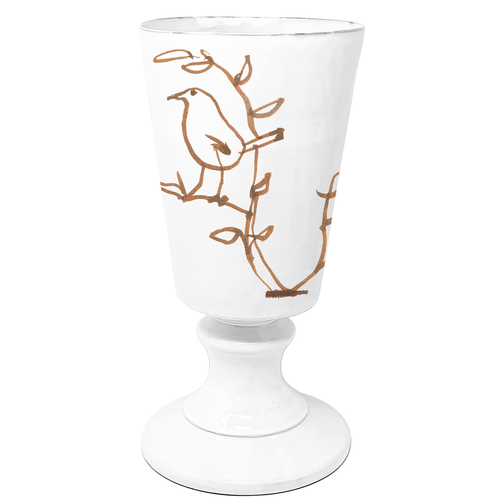 L'oiseau footed vase-L (⌀20 H42)-CARRON-Paris