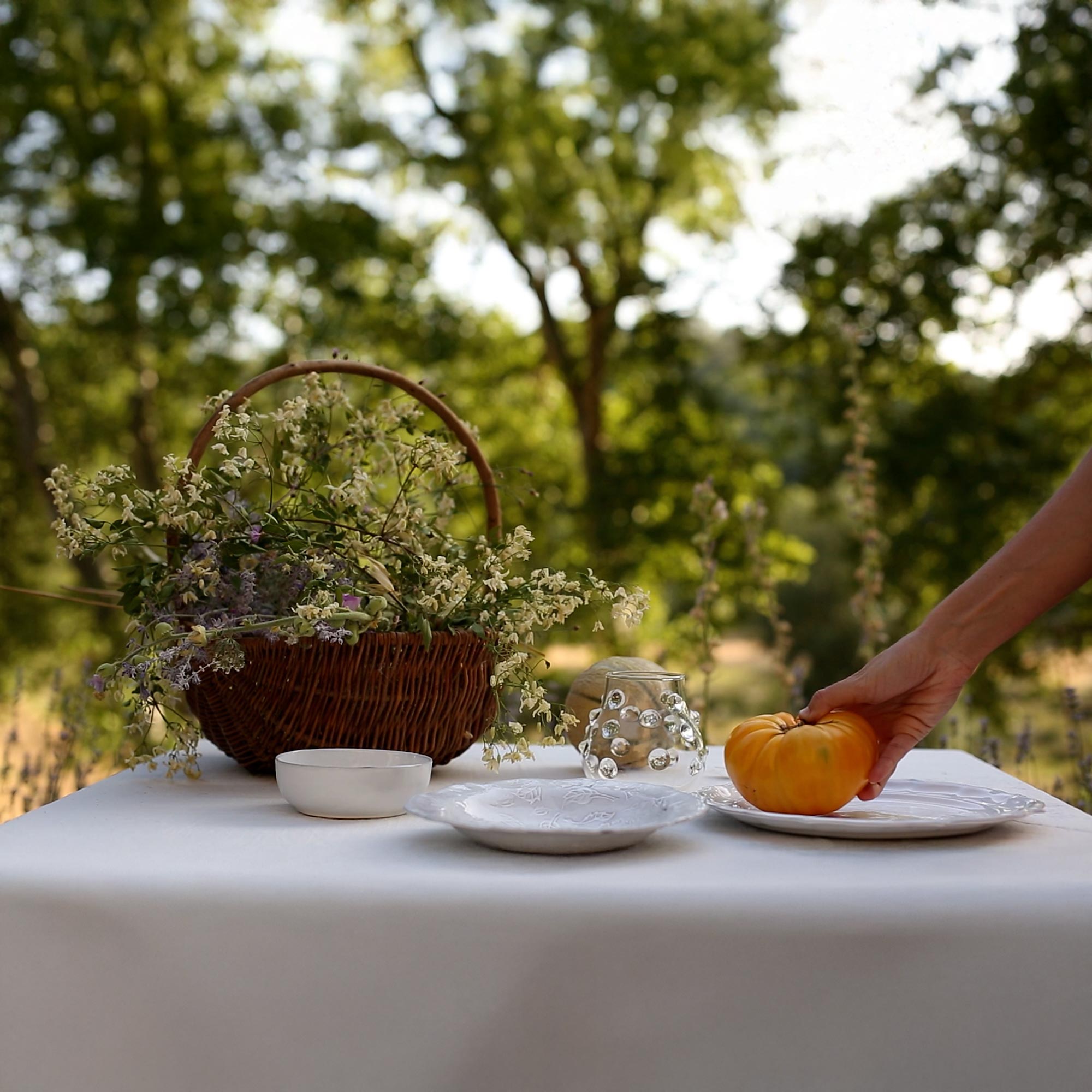 Pivoine chiseled plate-CARRON-Paris