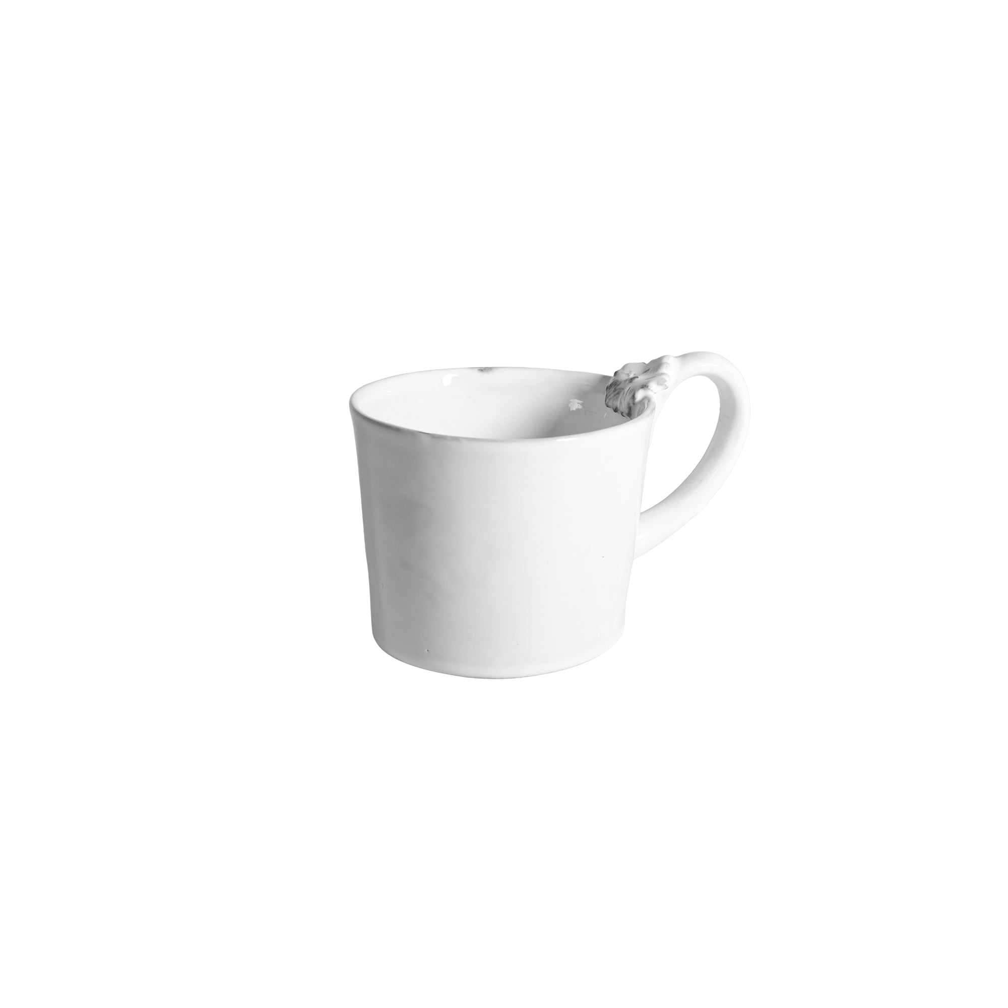 Marie-Antoinette flower mug with handle - A beautiful ceramic object that can be used for your hot beverages - white handmade F...