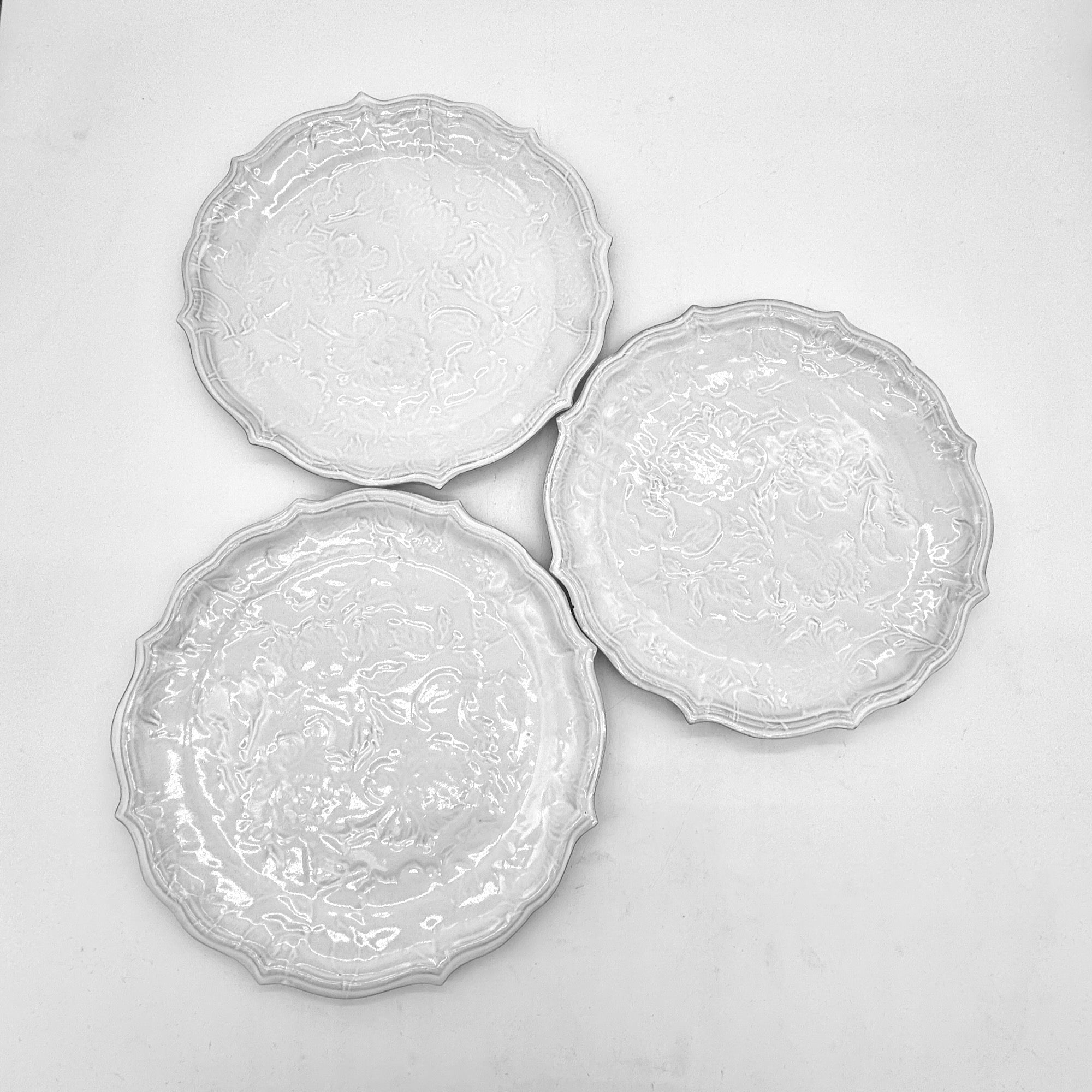 Set 3 x Campagne pivoine plate