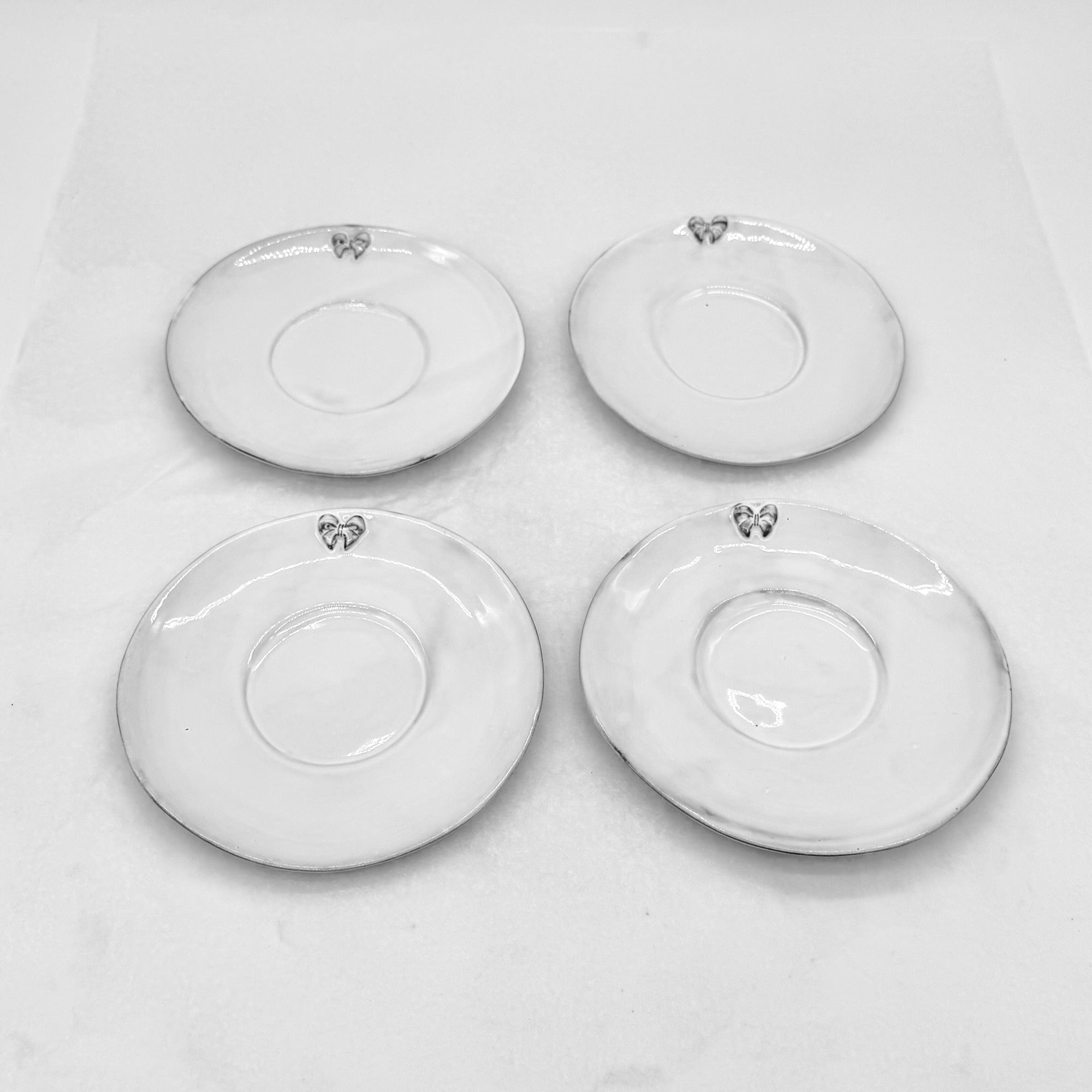 Set 4 x Soucoupe nœud Marie-Antoinette
