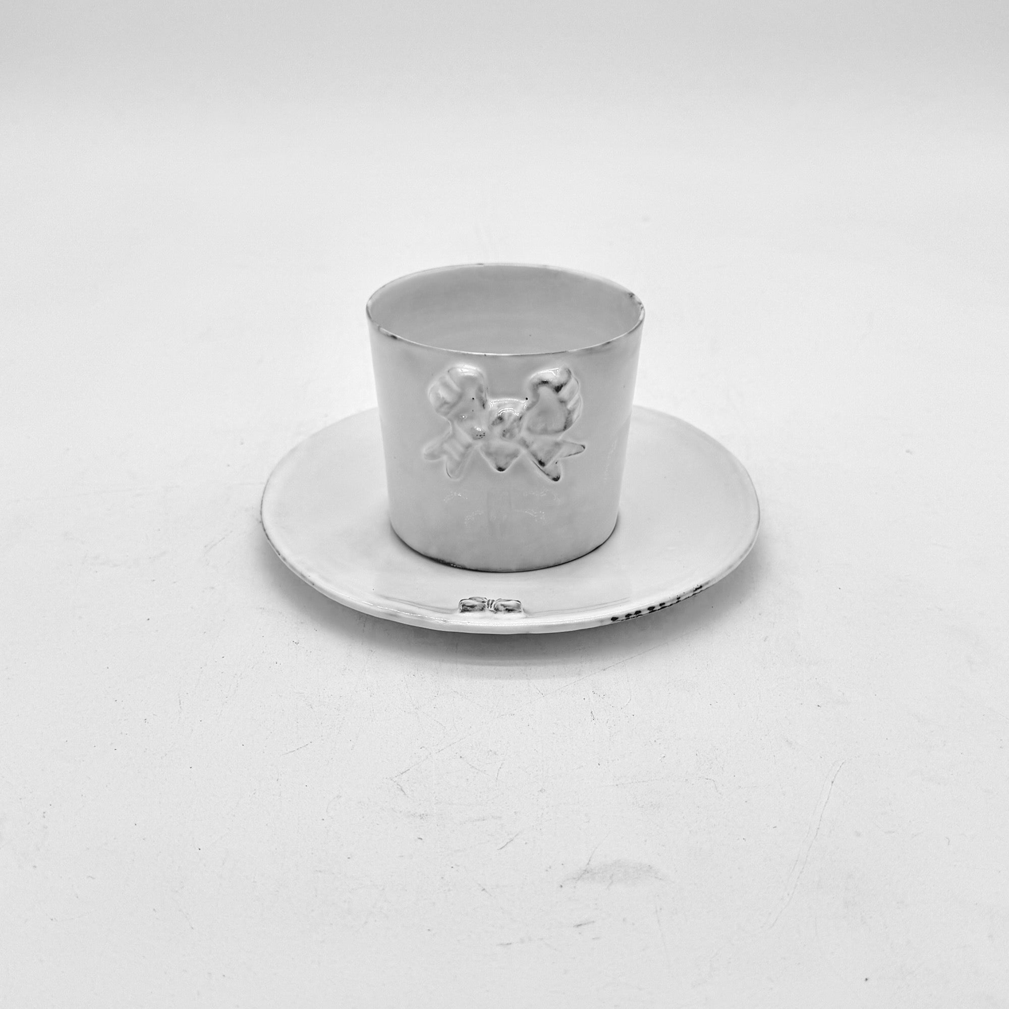 Marie-Antoinette ribbon tumbler and saucer size M