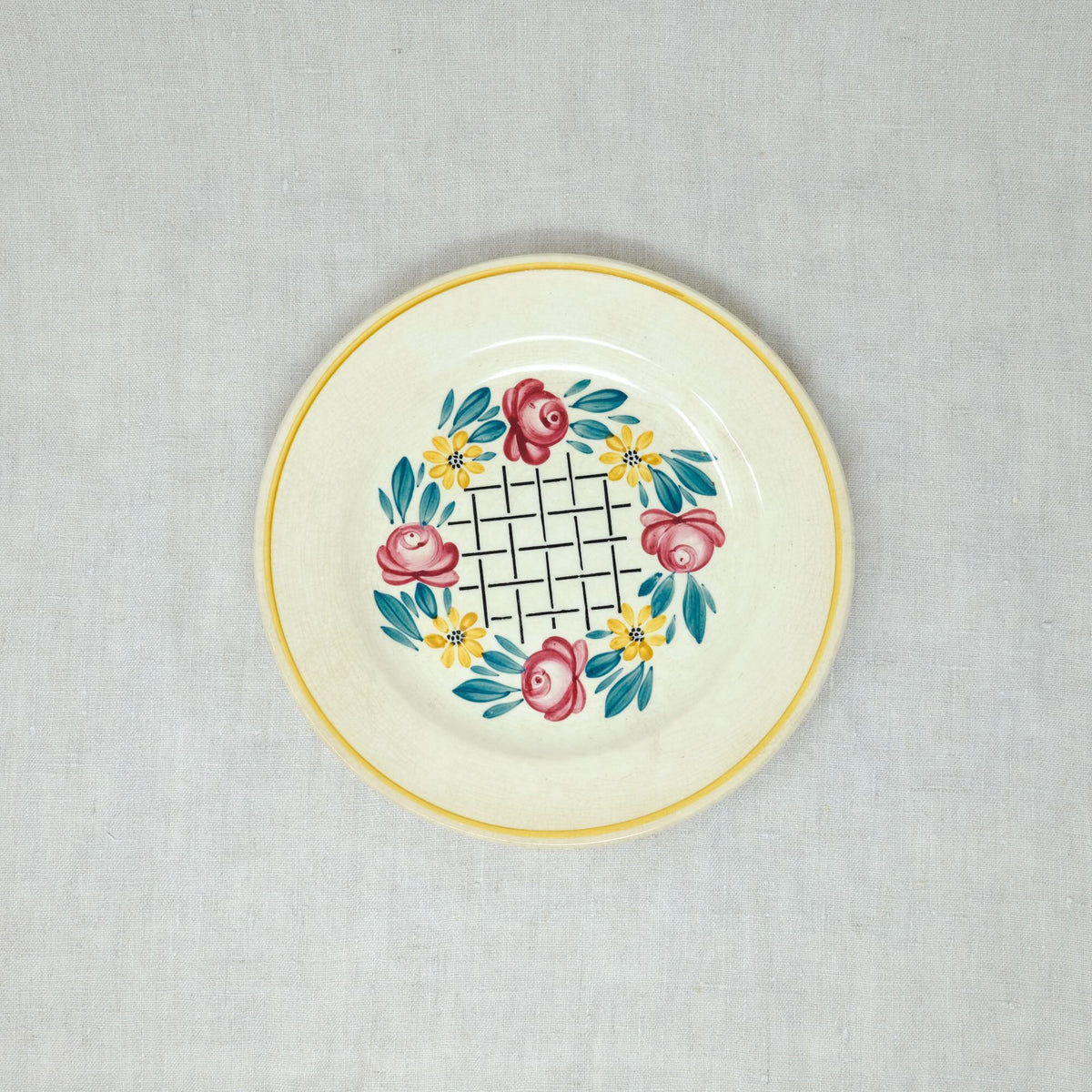 Flower crown plate | French handmade ceramic plate | CARRON Paris