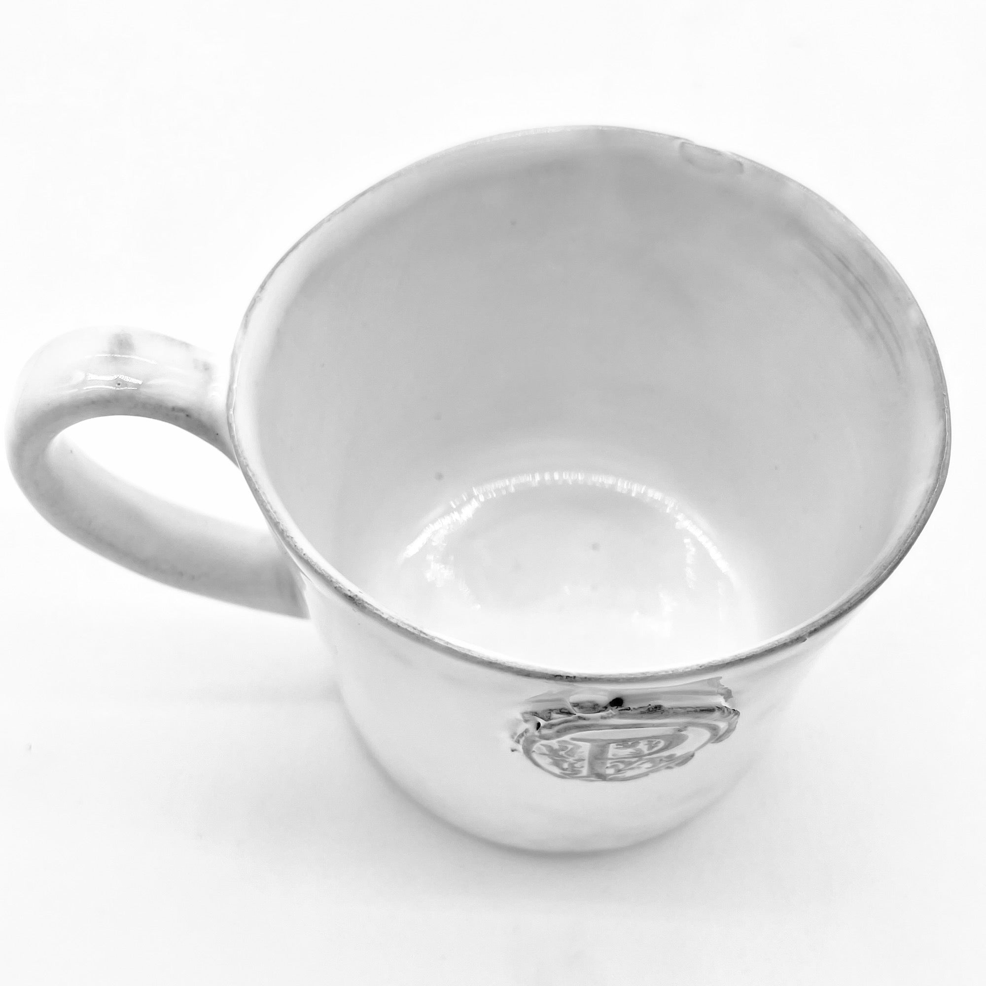Letter seal mug with handle "P"-CARRON-Paris