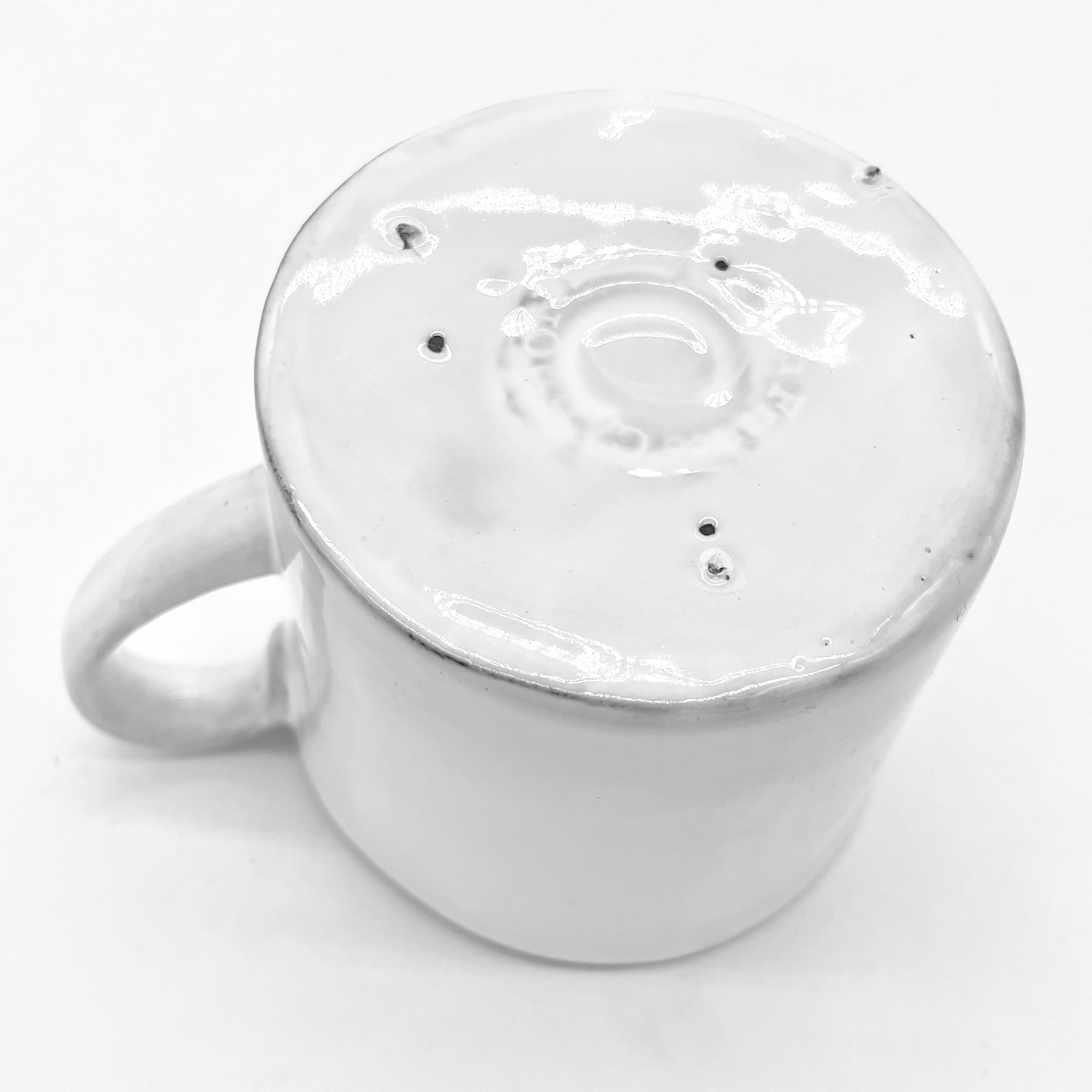 Letter seal mug with handle "P"-CARRON-Paris