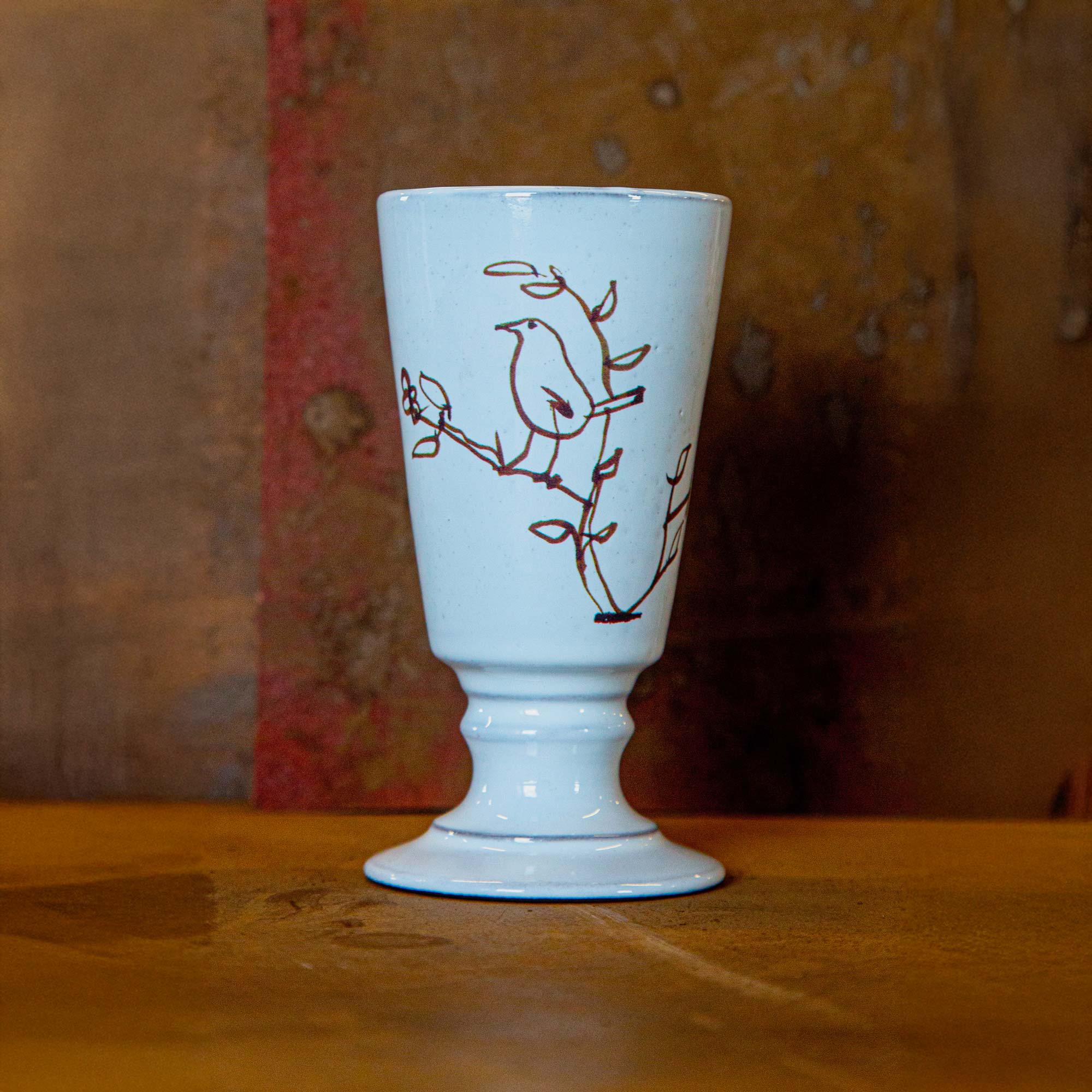 L'oiseau footed vase-CARRON-Paris