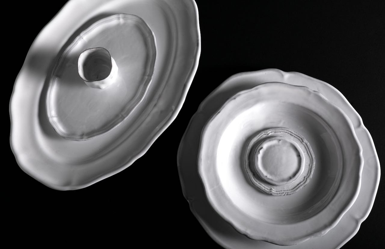 Louis XV ceramic tableware collection design Mathilde Carron-Astier de Villatte