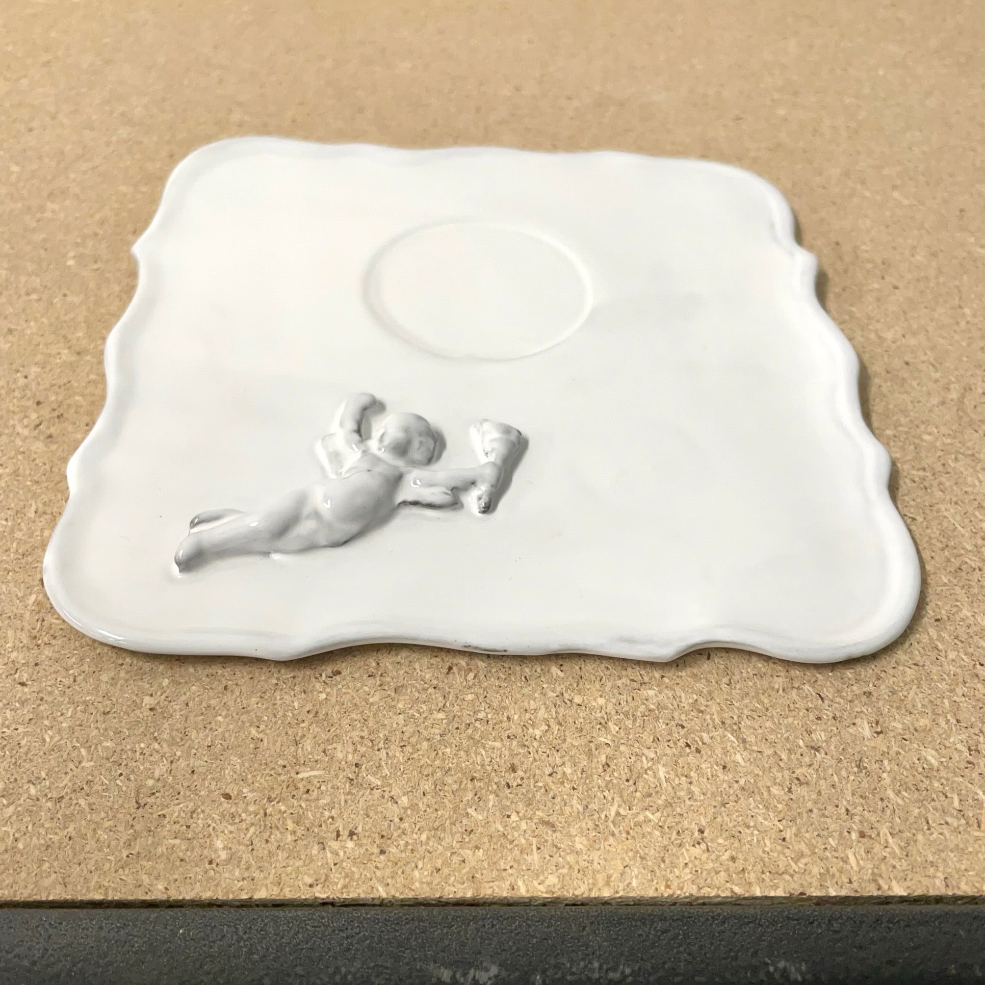 Mon Ange square saucer-16x16x0.5-CARRON-Paris