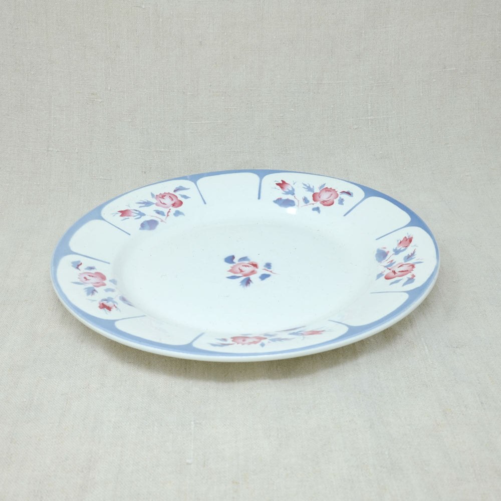 Rose fresco plate | French handmade ceramic plate | CARRON Paris