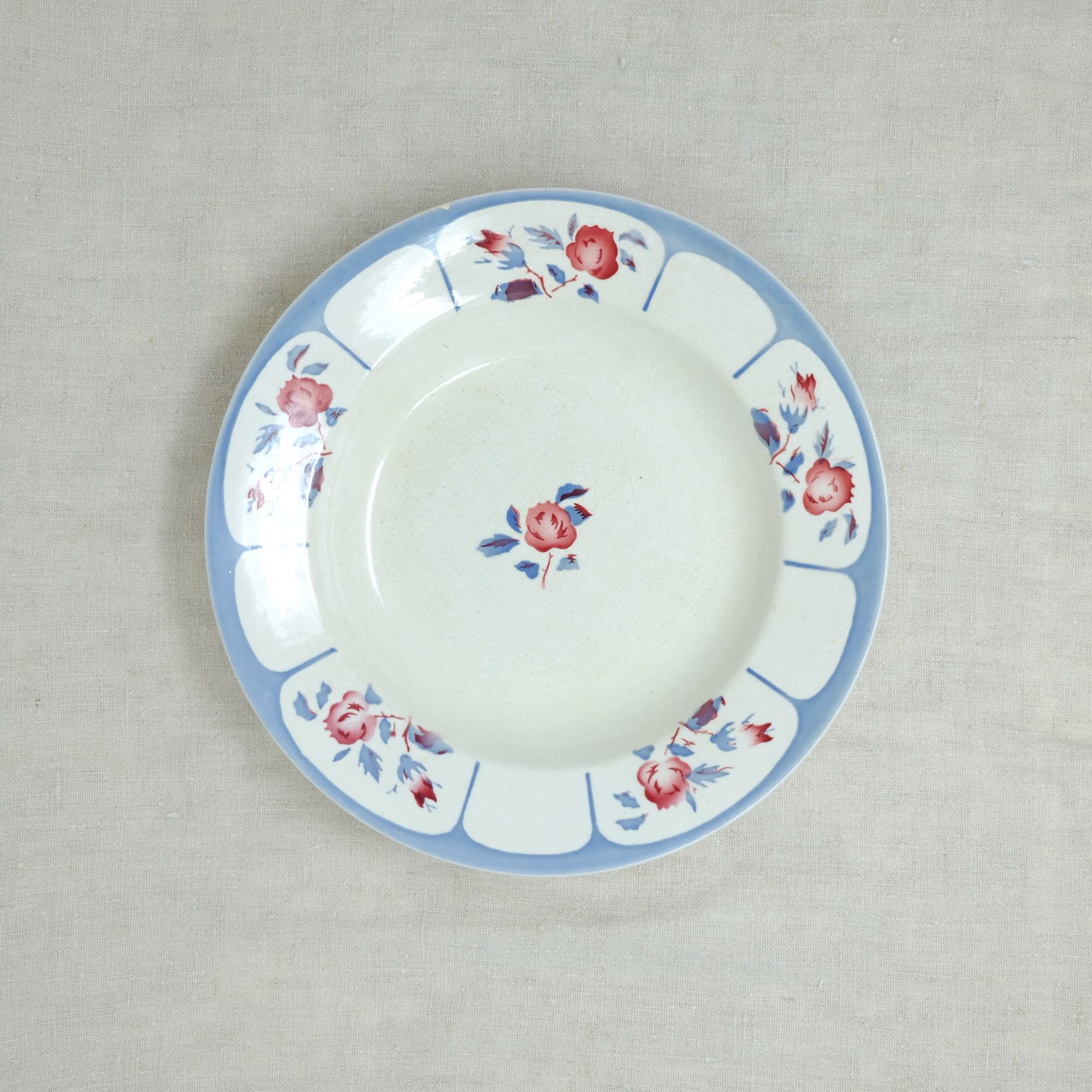 Rose fresco plate-Shallow plate (⌀22,5)-CARRON-Paris