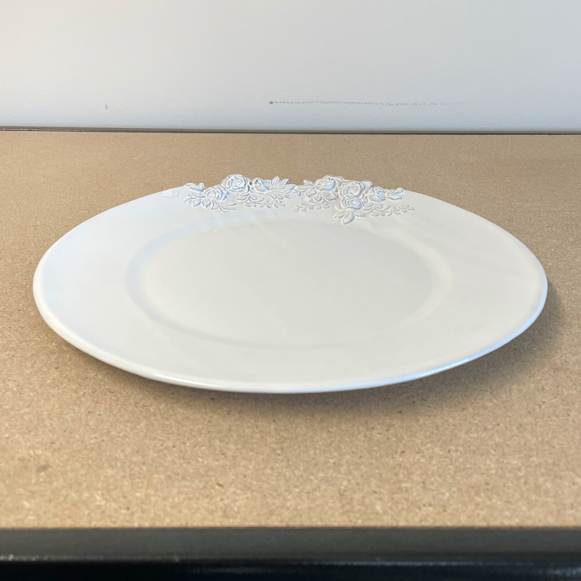 Rose plate-Large flat plate ⌀29-CARRON-Paris