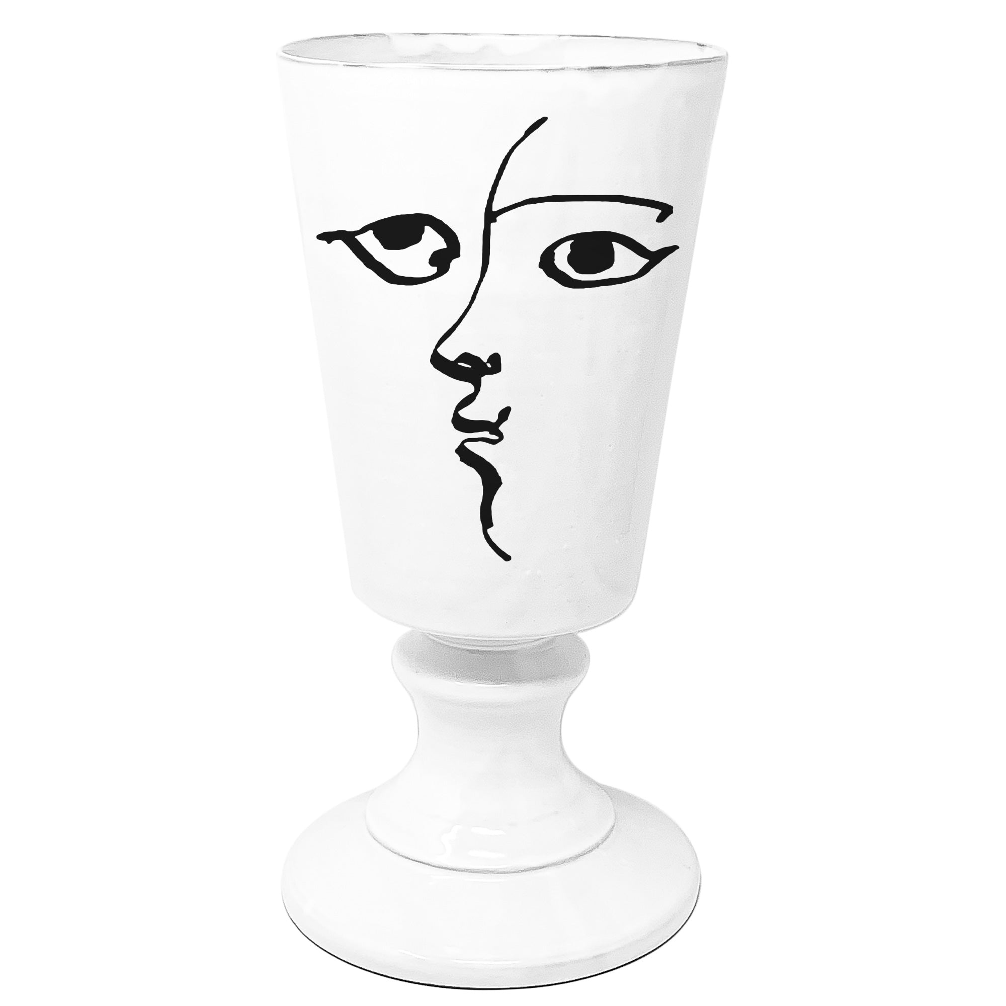 Toi et Moi footed vase-L (⌀20 H42)-CARRON-Paris