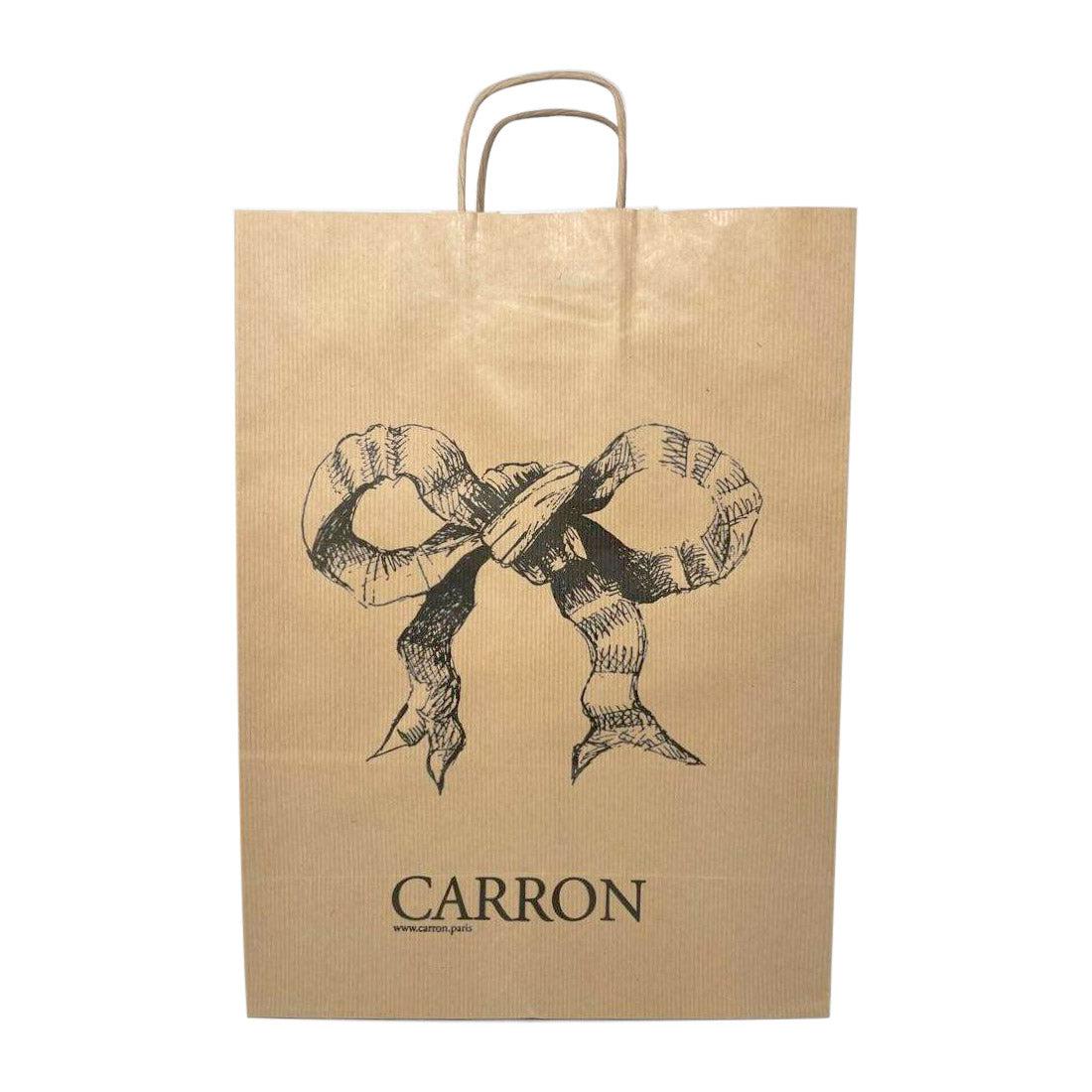 Brown kraft paper bag CARRON ( x50 pack ) - Recycled Kraft paper bag with 13 cm gusset, 50pcs pack - handmade French ceramic pi...
