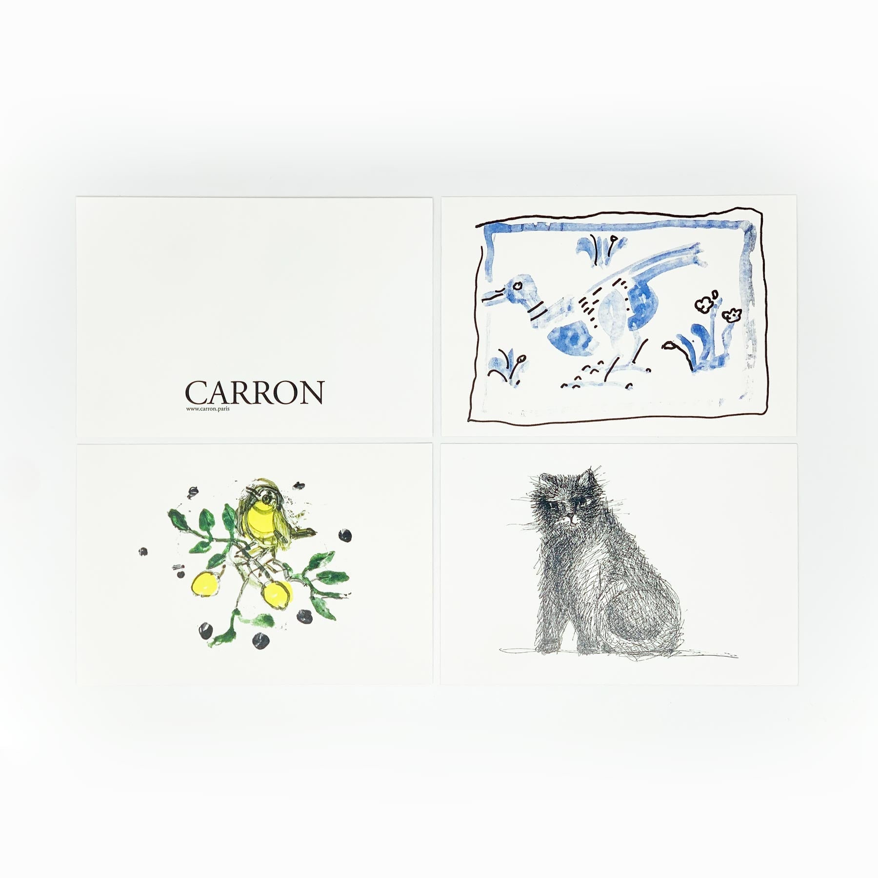 Thank you card ( x20 pack ) - Sold in packs of 20 cards with envelopes - handmade French ceramic piece by Mathilde Carron-Astie...